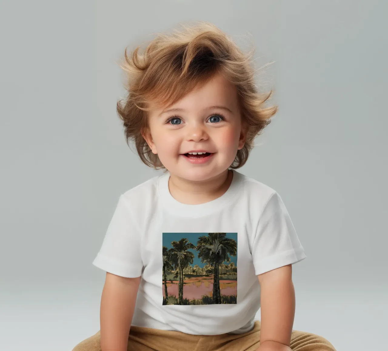 Palm Field Dusk baby t-shirt by Obisidian Brush