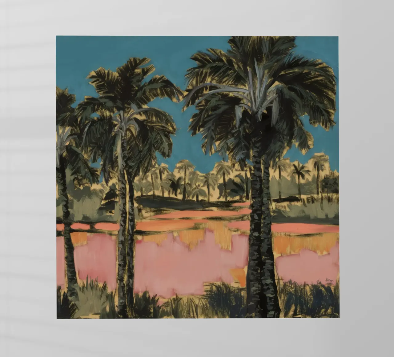 Palm Field Dusk backlit film by Obisidian Brush