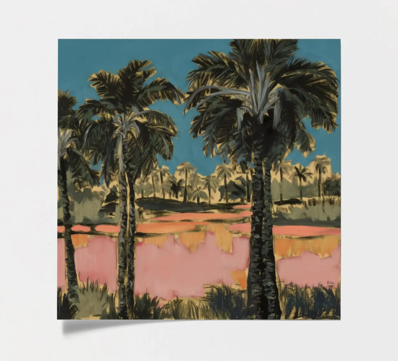 Palm Field Dusk sticker sheet by Obisidian Brush
