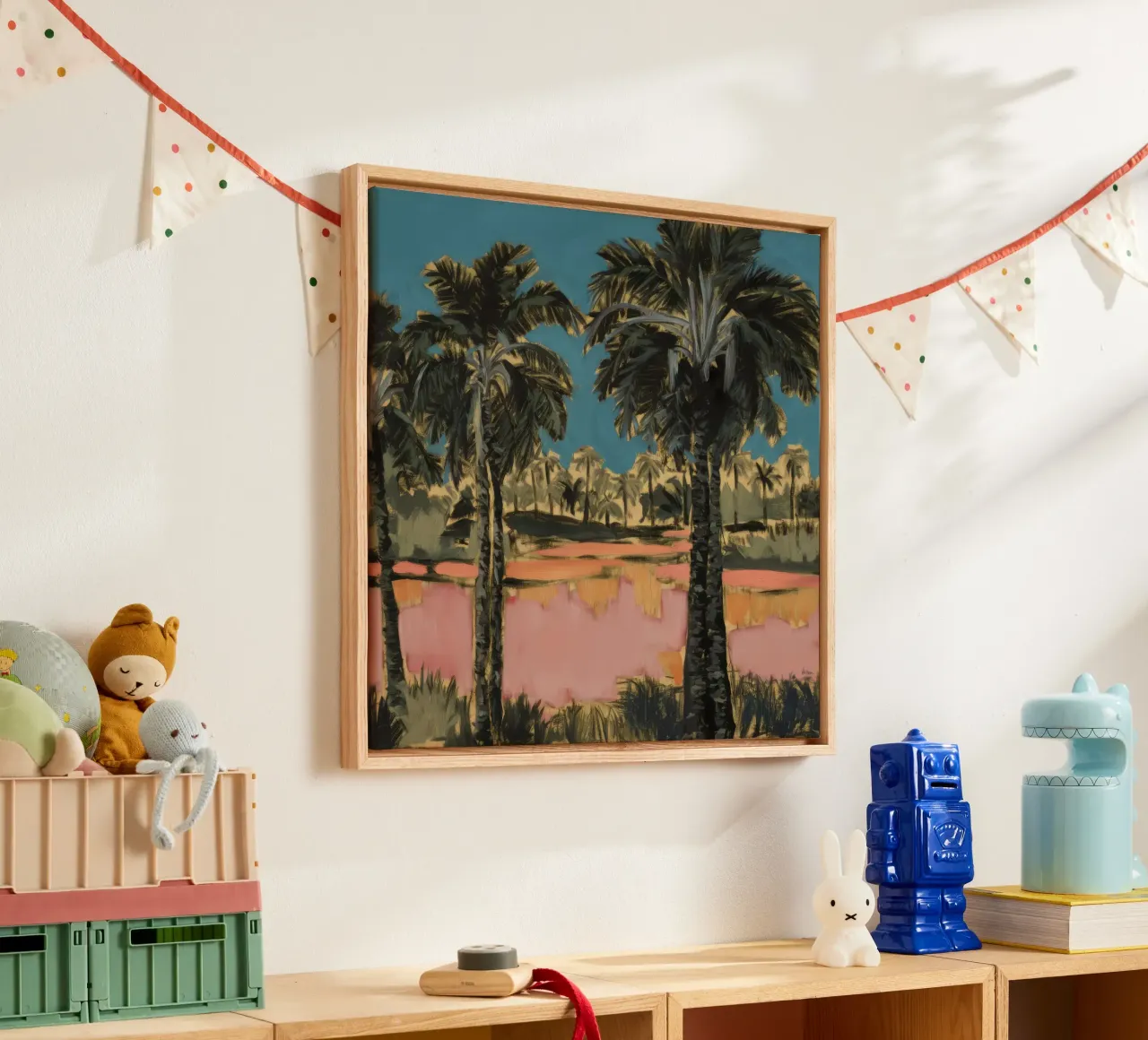 Palm Field Dusk canvas by Obisidian Brush