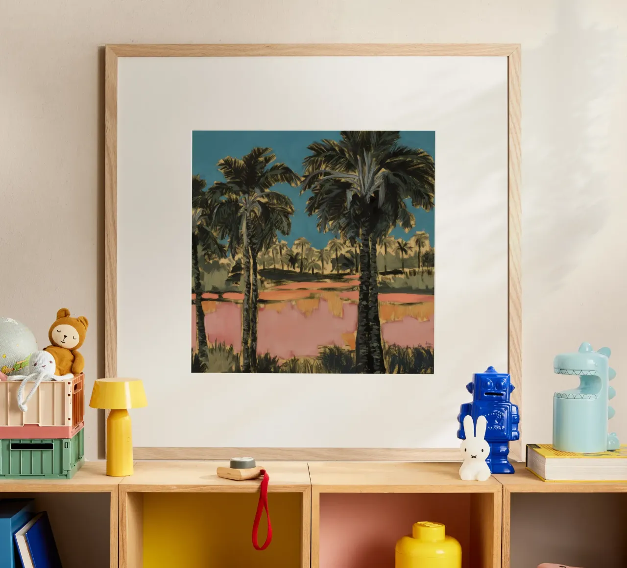 Palm Field Dusk poster by Obisidian Brush