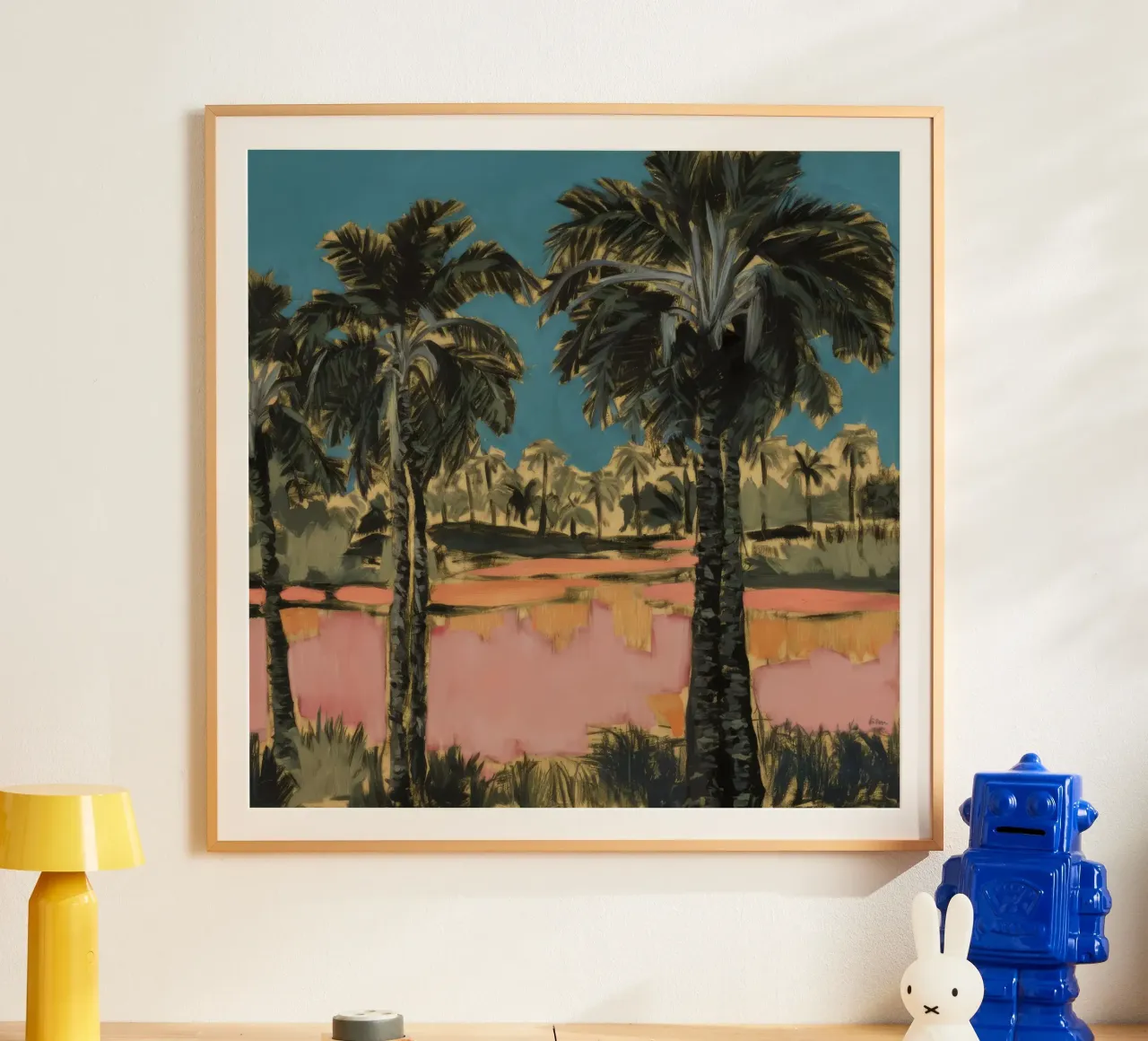 Palm Field Dusk poster by Obisidian Brush