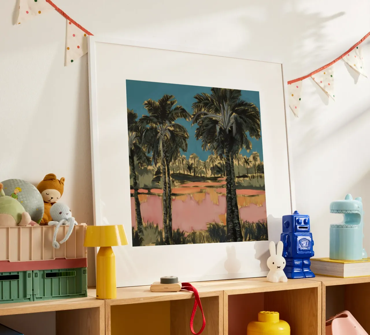 Palm Field Dusk poster by Obisidian Brush