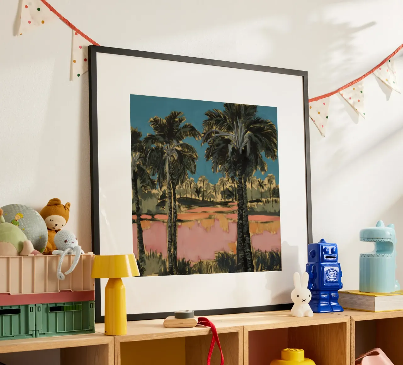Palm Field Dusk poster by Obisidian Brush