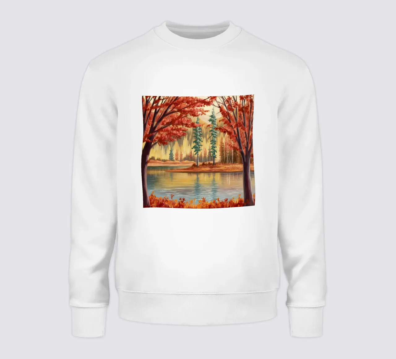 Autumn Reflection Calm sweatshirt by Obisidian Brush