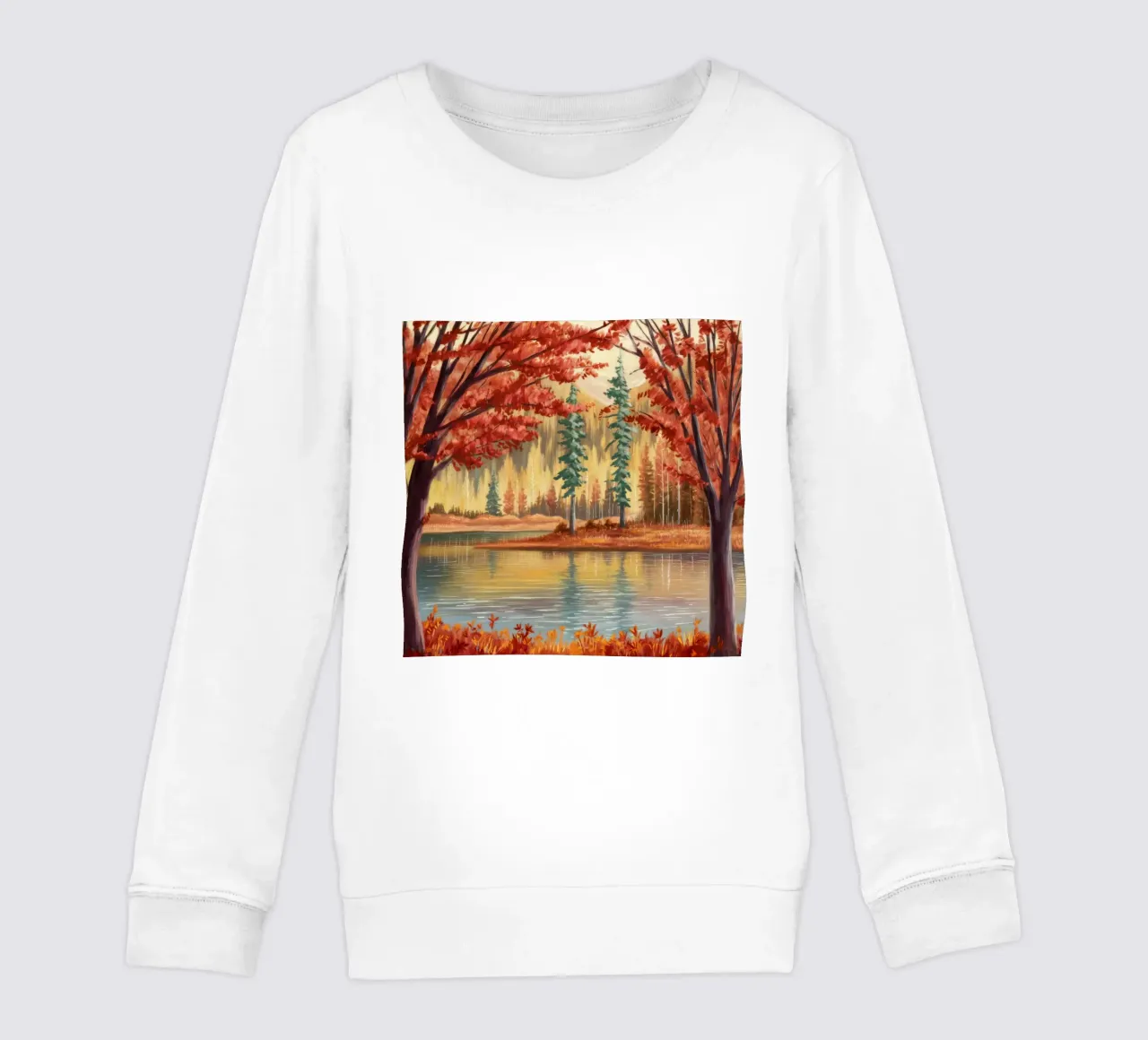 Riflessione autunnale Calma felpa bambino da Obisidian Brush