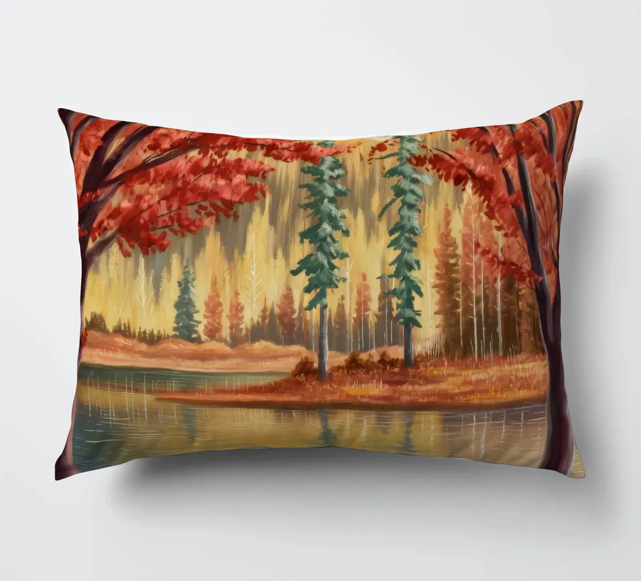 Riflessione autunnale Calma cuscino da Obisidian Brush