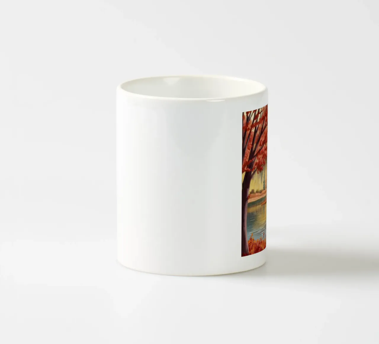 Riflessione autunnale Calma tazza in ceramica da Obisidian Brush