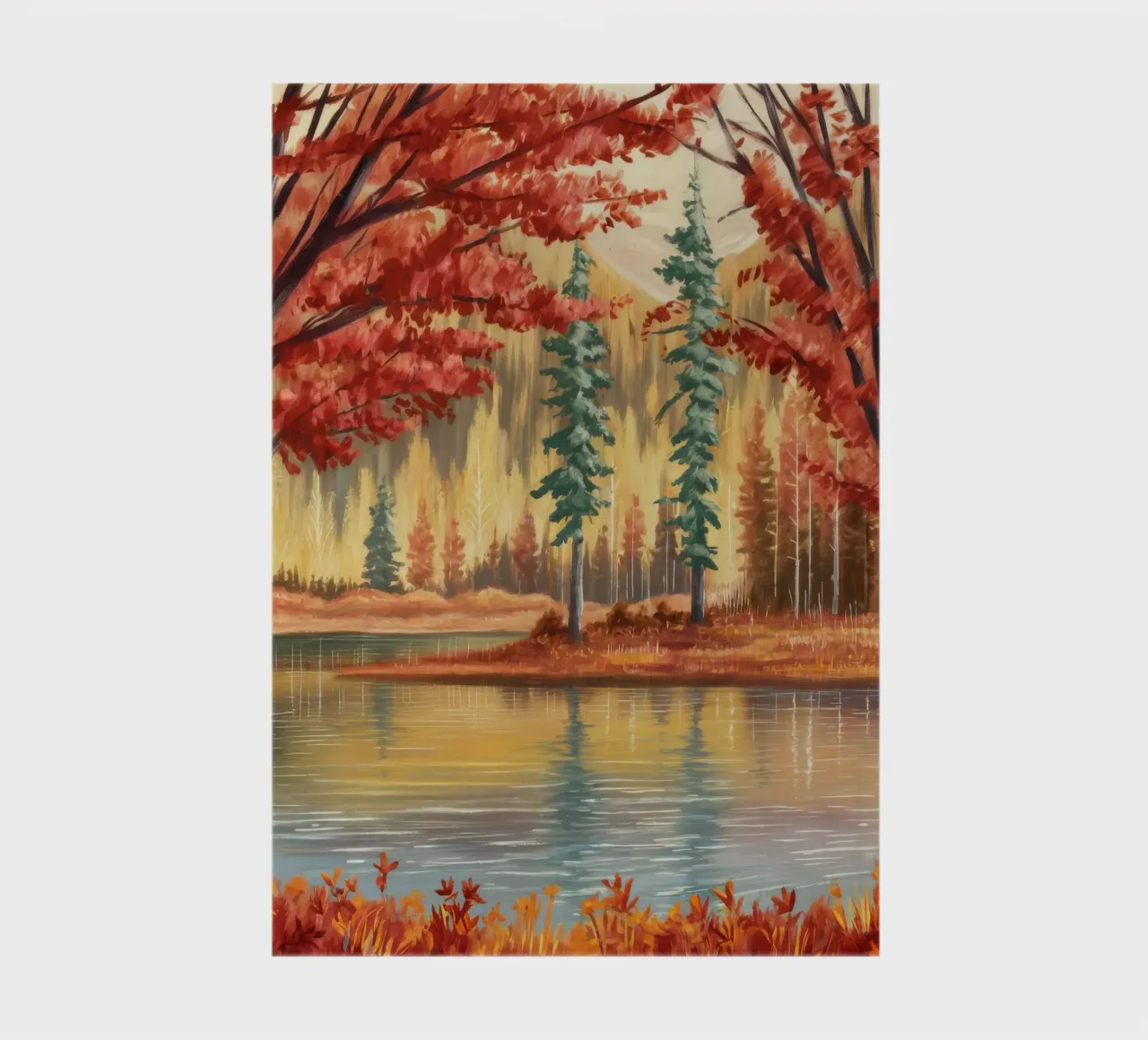 Autumn Reflection Calm notebook by Obisidian Brush