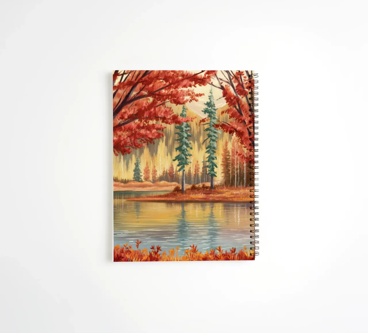 Autumn Reflection Calm spiral notebook by Obisidian Brush