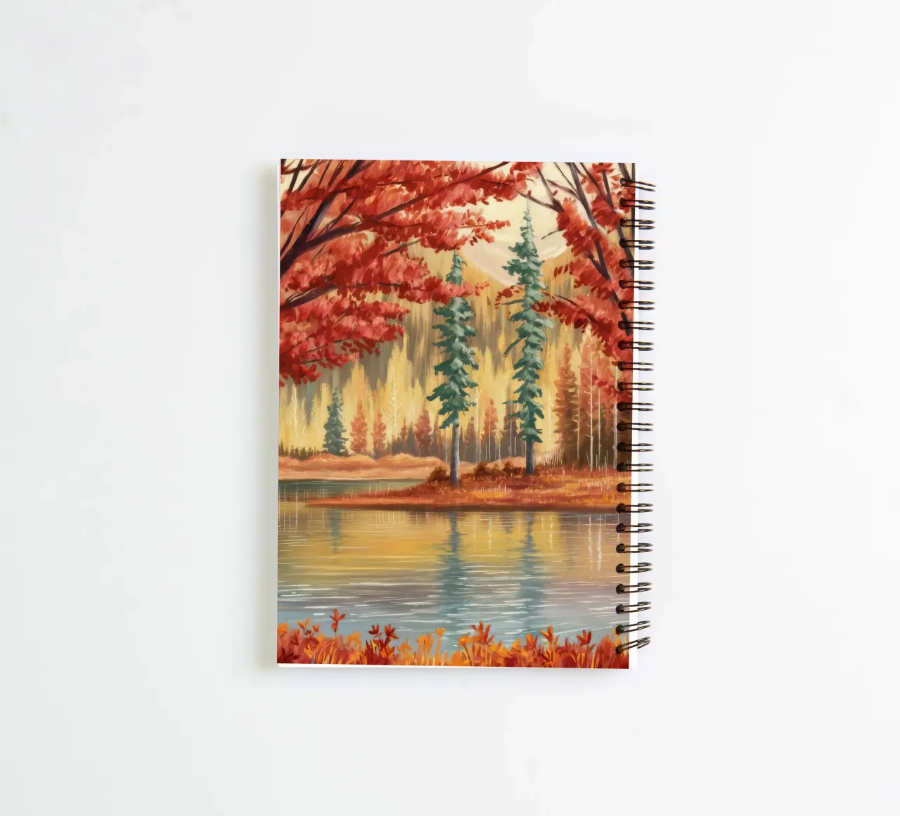 Autumn Reflection Calm spiral notebook by Obisidian Brush
