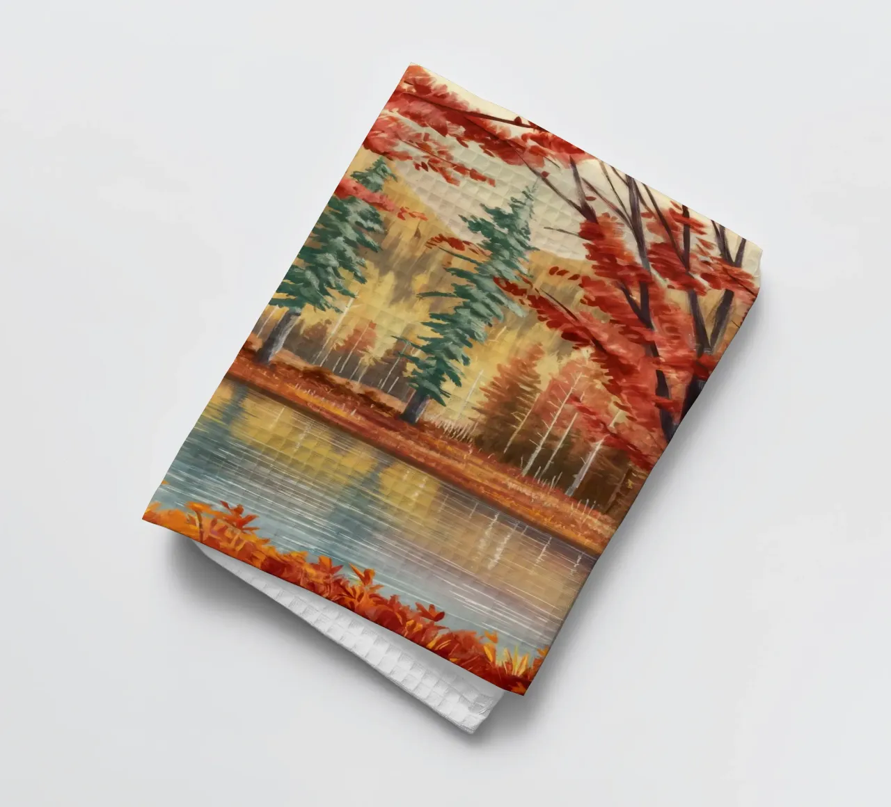 Riflessione autunnale Calma canovaccio da cucina da Obisidian Brush