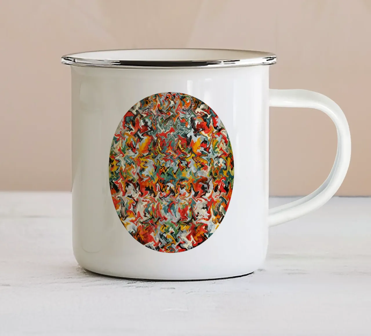 Red Dreams enamel mug by Circle Love