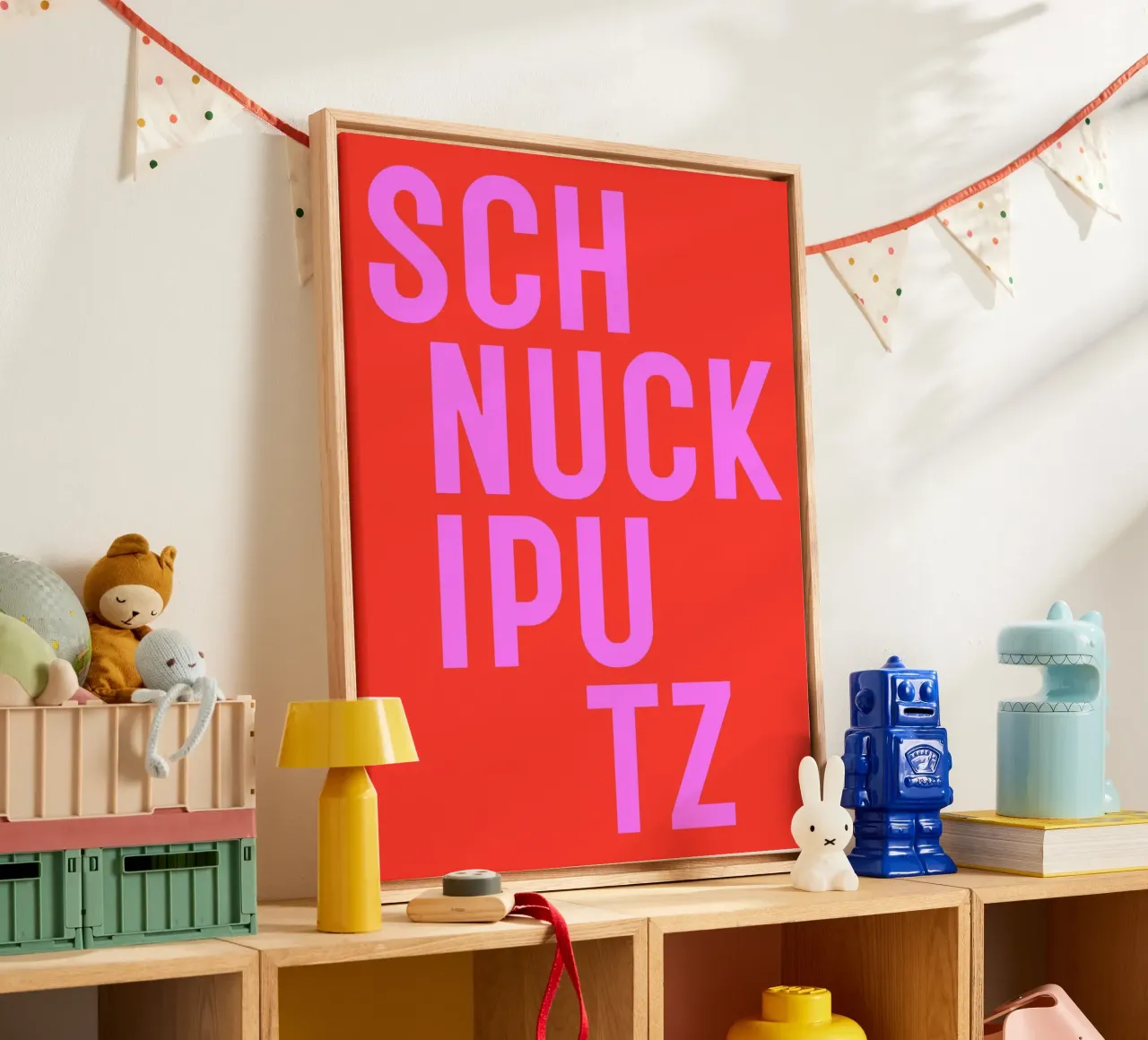 Schnuckiputz - viele Farben canvas met Baklijst van Ohkimiko