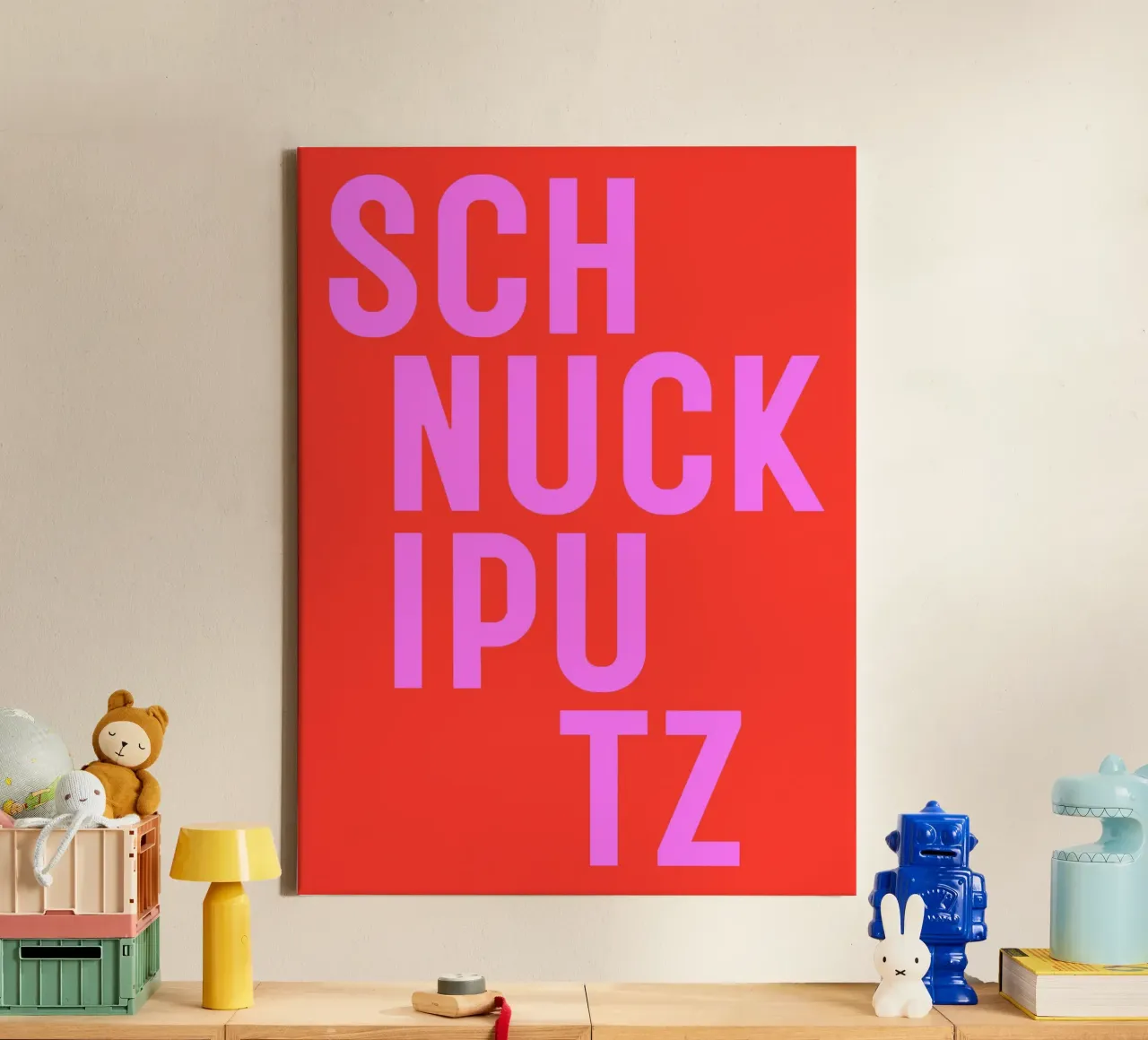 Schnuckiputz - viele Farben canvas met Baklijst van Ohkimiko
