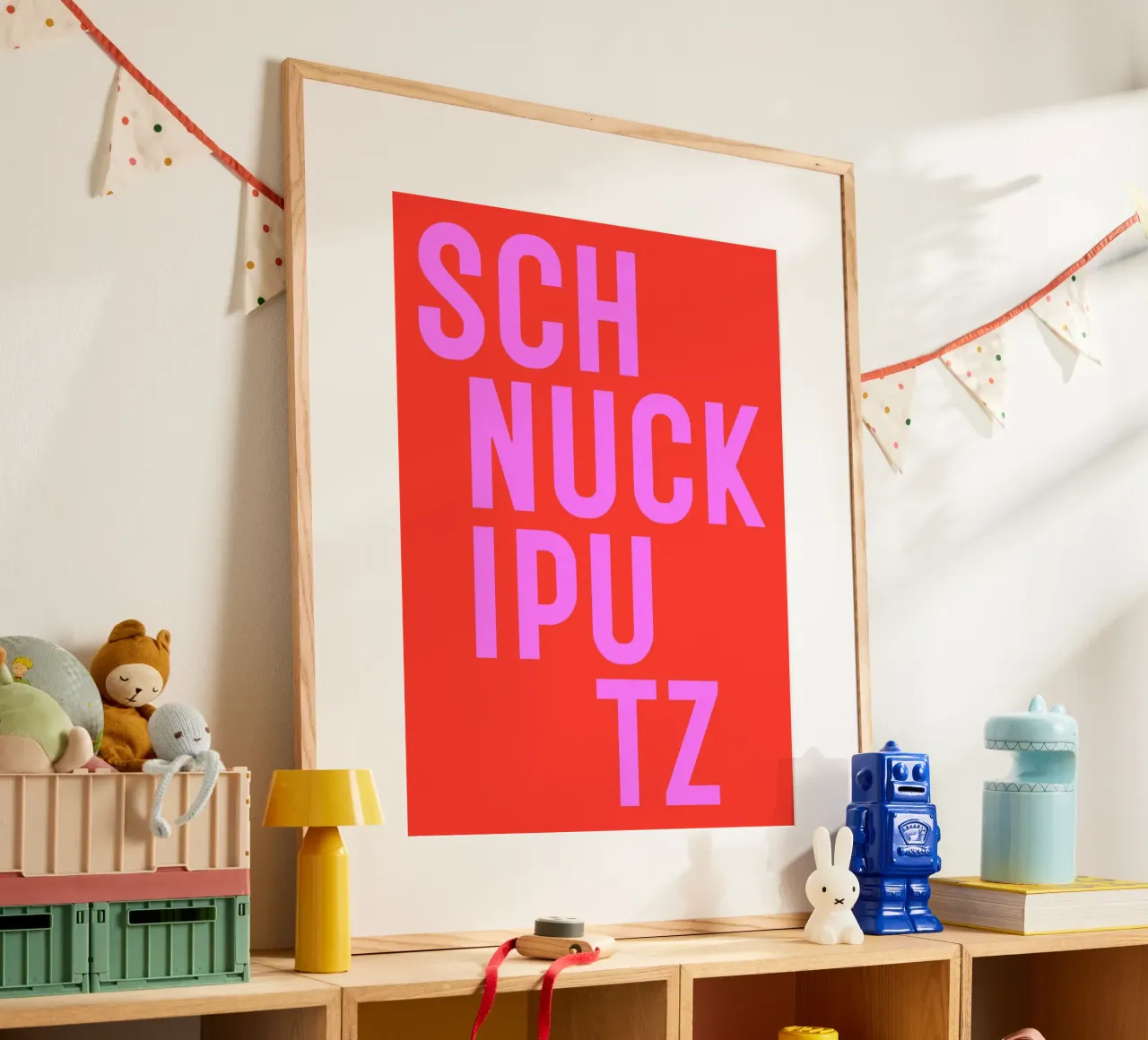 Schnuckiputz - viele Farben poster con telaio in plastica da Ohkimiko
