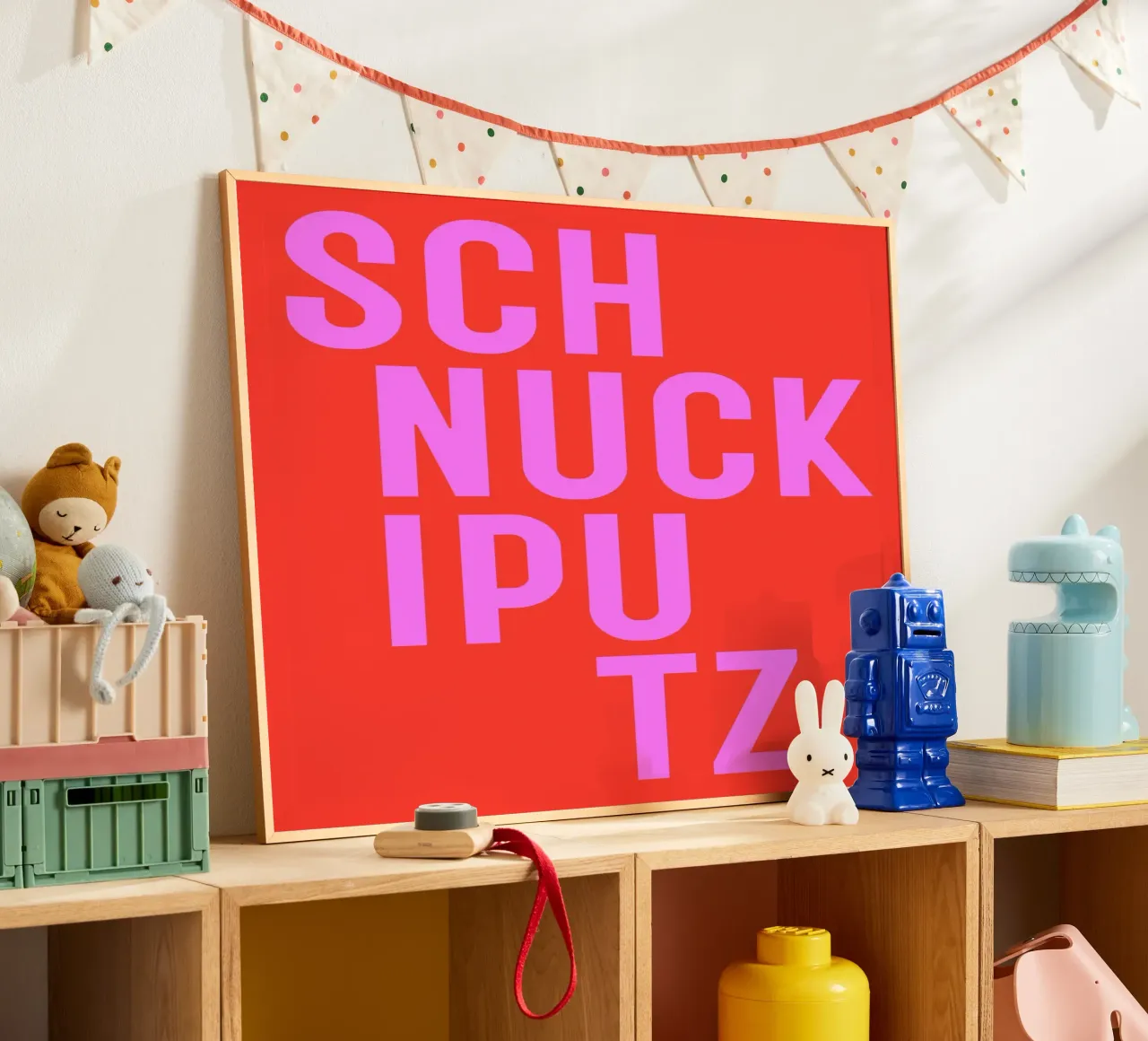Schnuckiputz - viele Farben poster con telaio in plastica da Ohkimiko