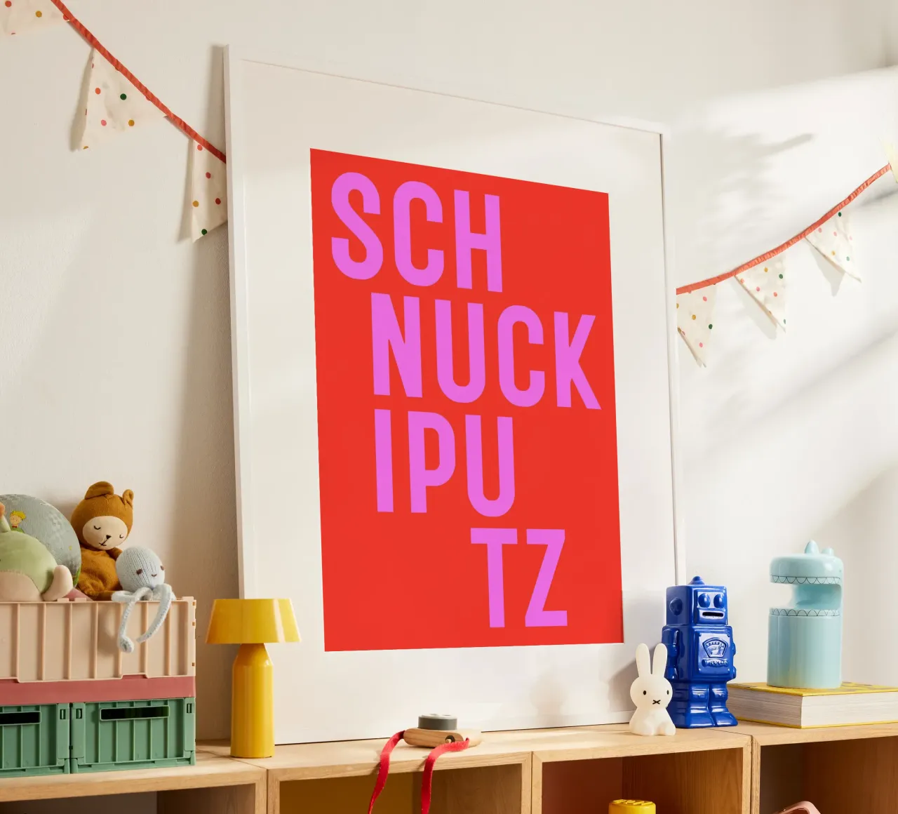 Schnuckiputz - viele Farben poster con telaio in plastica da Ohkimiko