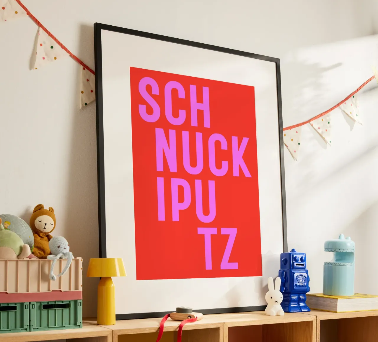 Schnuckiputz - viele Farben poster con telaio in plastica da Ohkimiko