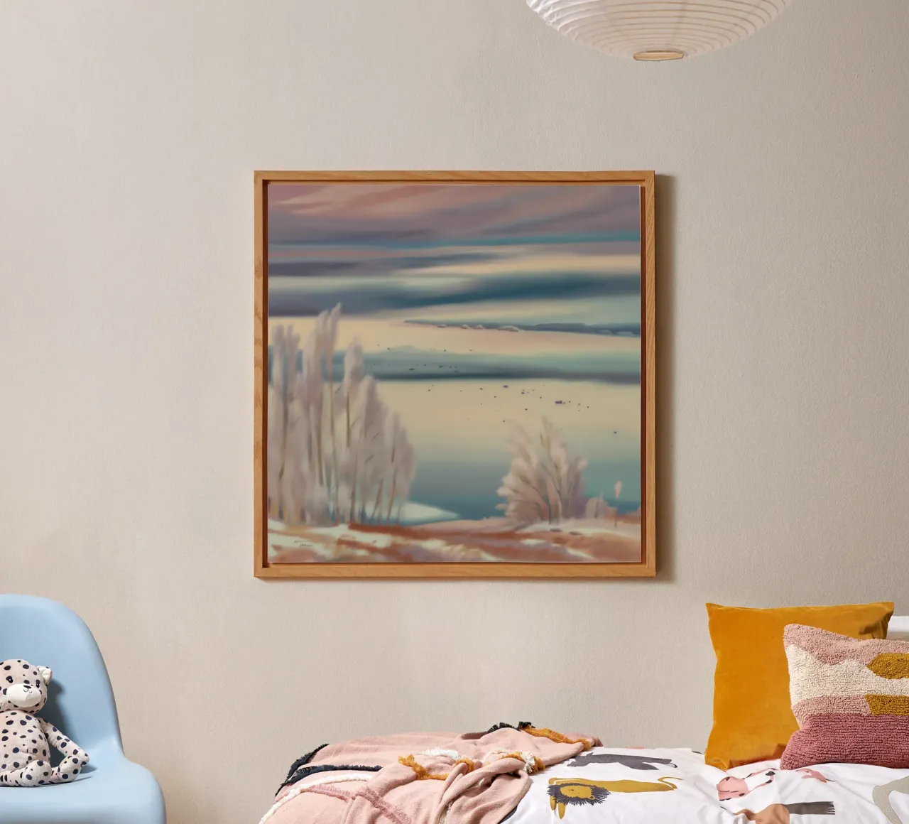 Pace in riva al mare pastello alluminio dibond da Obisidian Brush