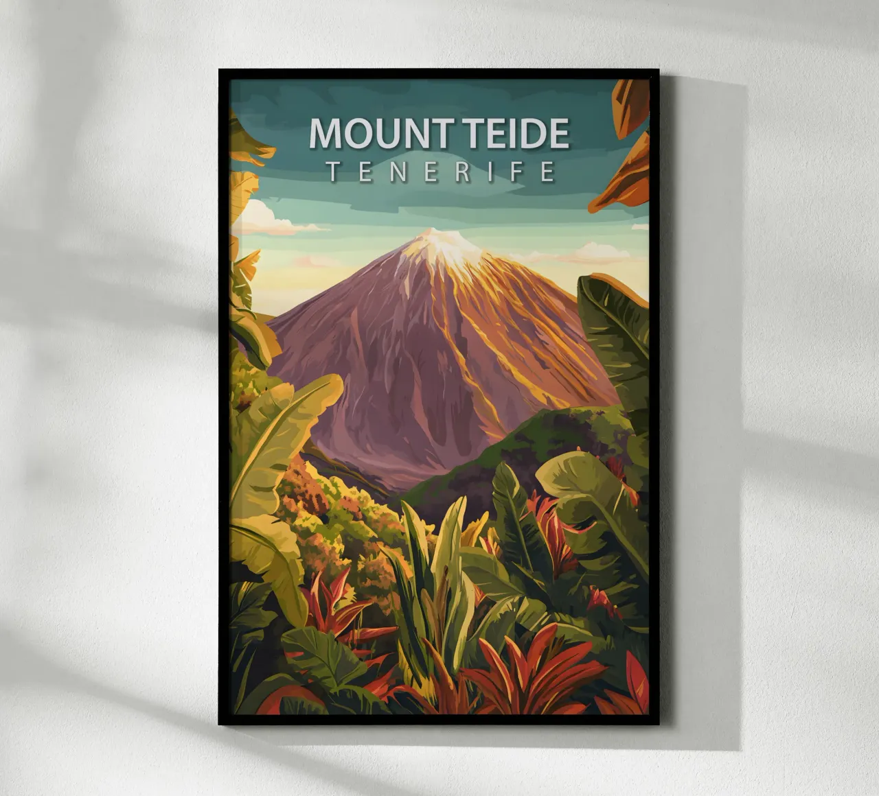 Monte Teide, Tenerife poster con telaio in legno da Wanderlust Vibes