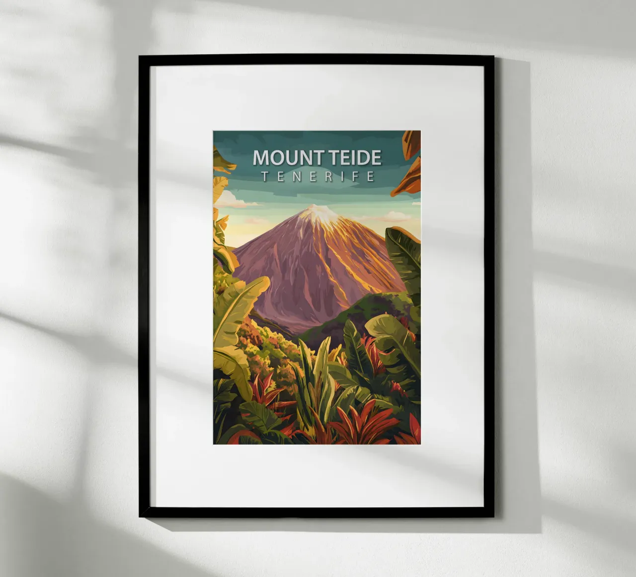 Monte Teide, Tenerife poster con telaio in legno da Wanderlust Vibes