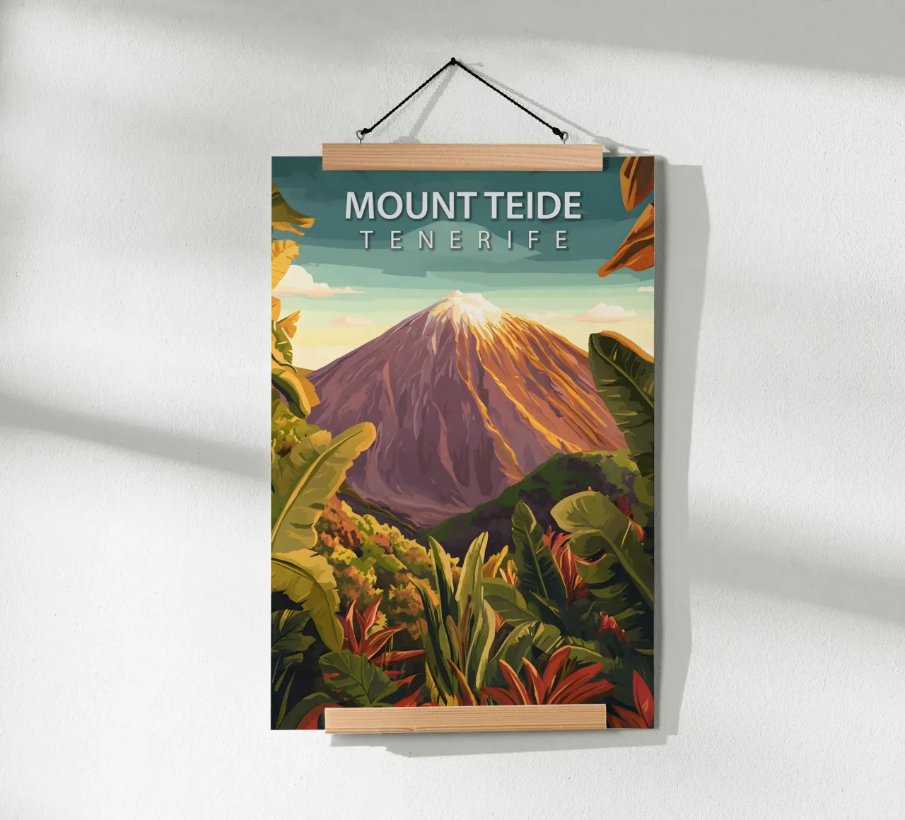 Monte Teide, Tenerife poster con telaio in legno da Wanderlust Vibes