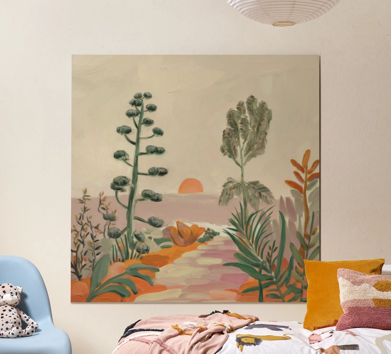 Botanischer Pfad zum Sonnenuntergang Poster von Obisidian Brush