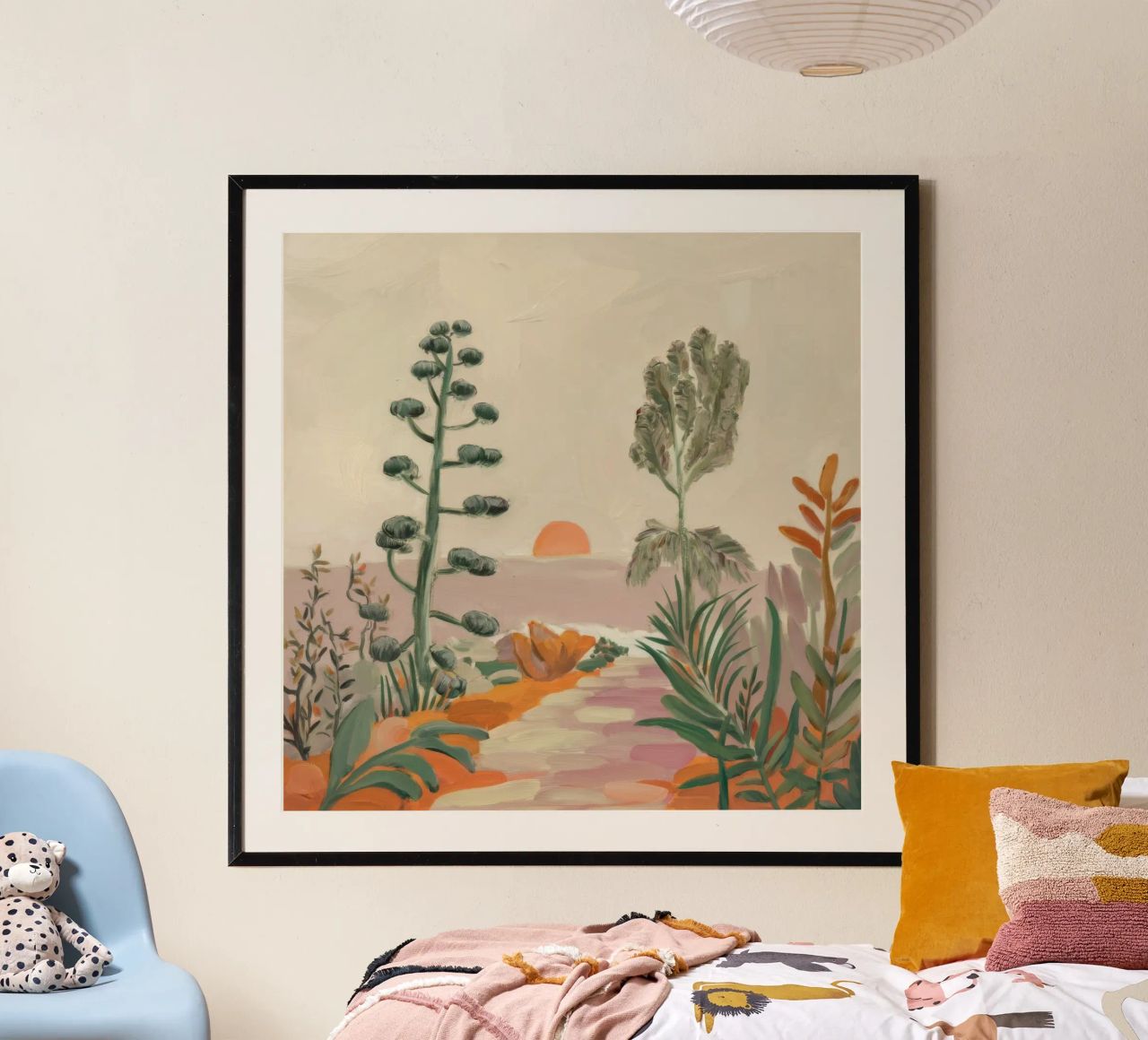 Botanischer Pfad zum Sonnenuntergang Poster von Obisidian Brush