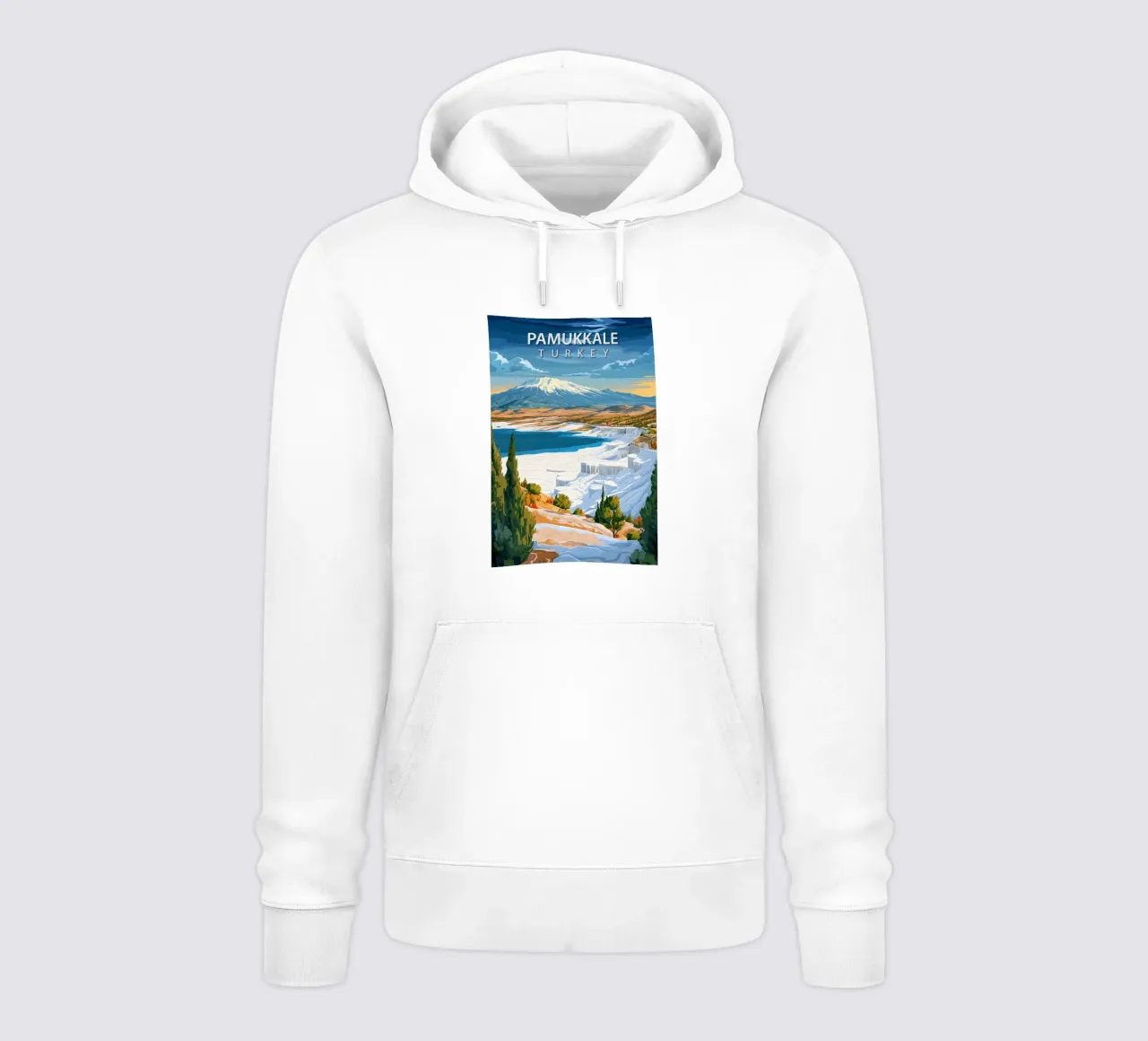 Pamukkale, Turchia felpa con cappuccio da Wanderlust Vibes