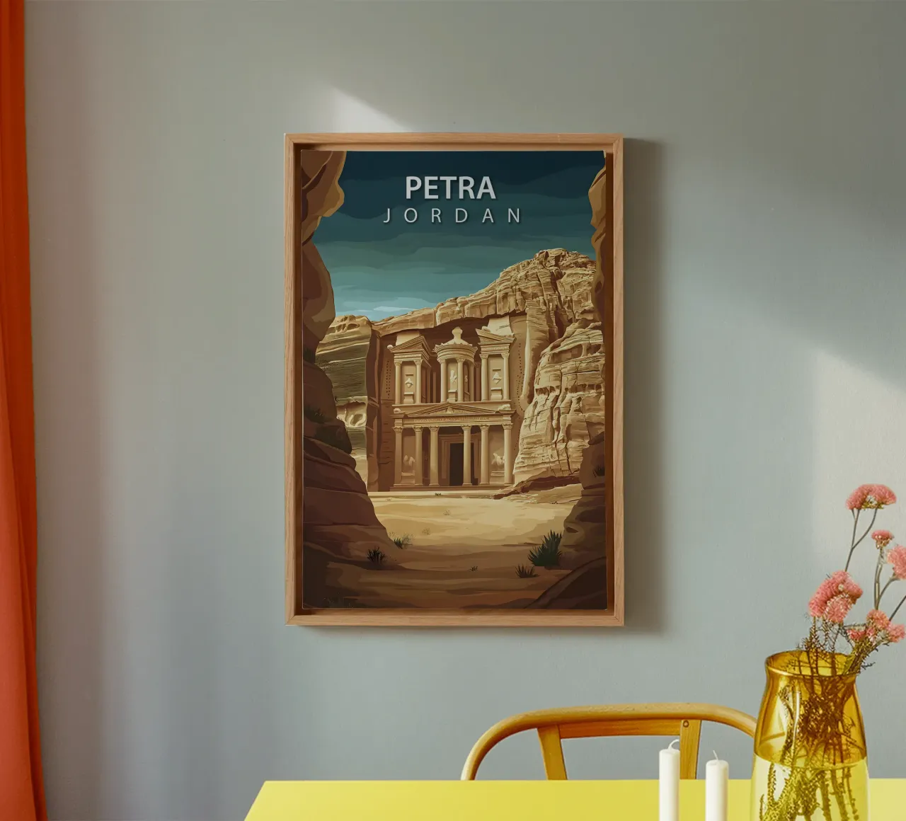 Petra, Giordania tela con Cornice a cassetta da Wanderlust Vibes