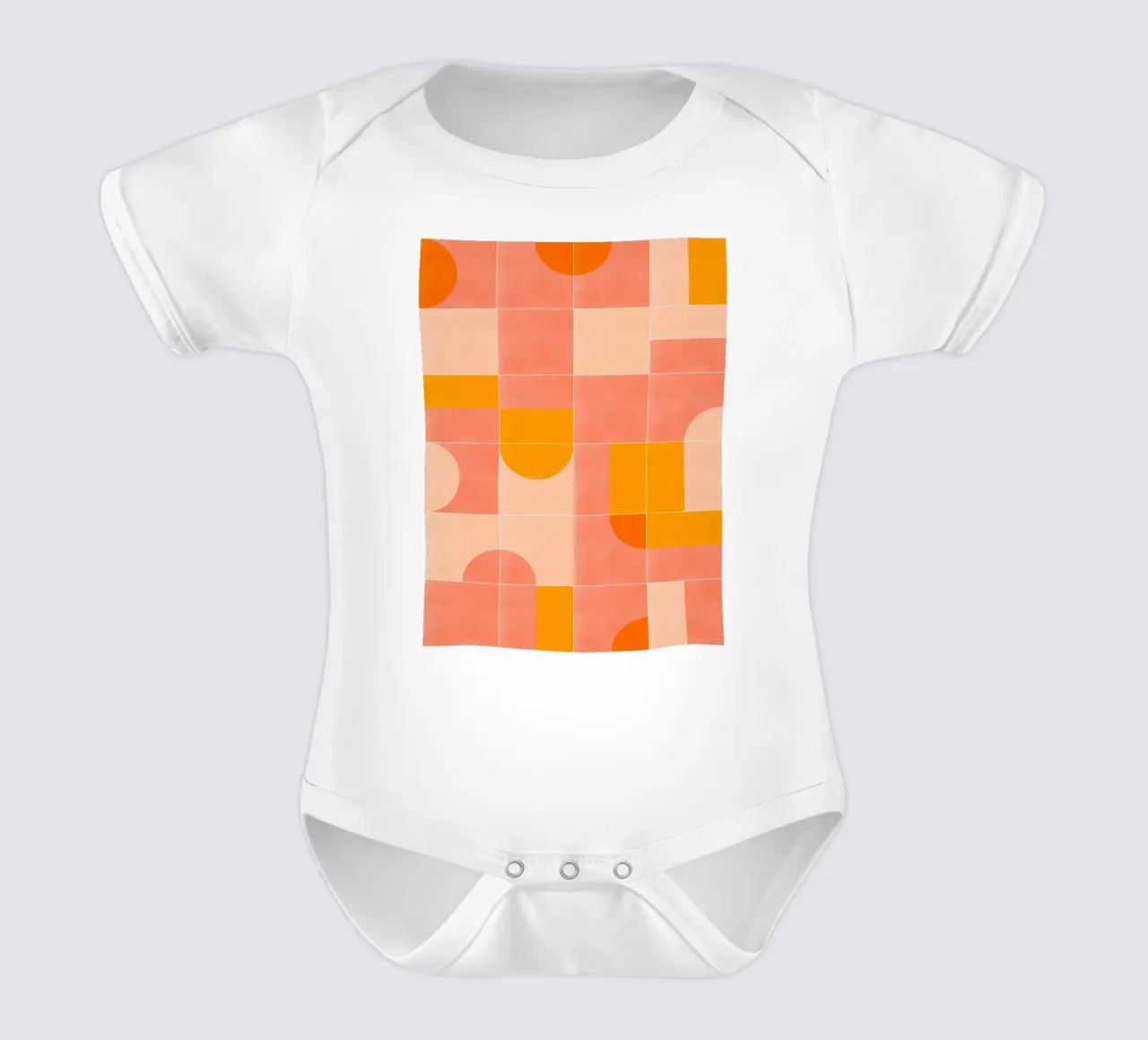 Retro Tiles 03 body neonato maniche corte da designdn