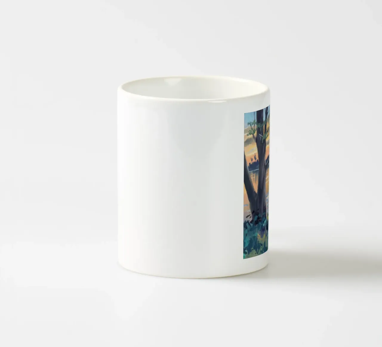 Golden Shore Watch ceramic mug by Obisidian Brush