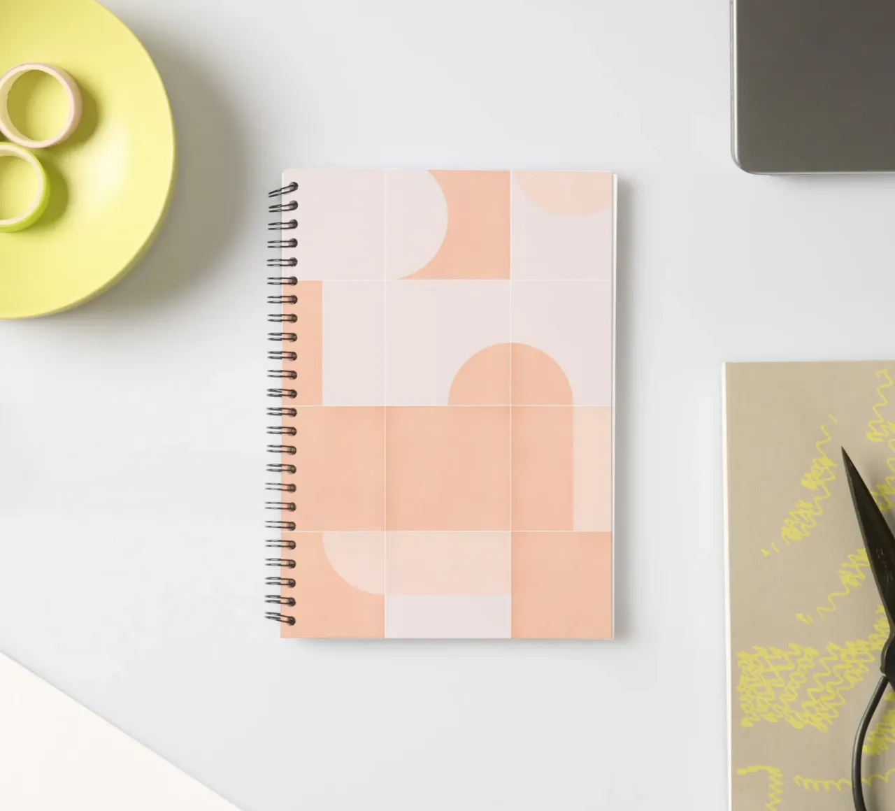 Retro Tiles 06 spiral notebook by designdn