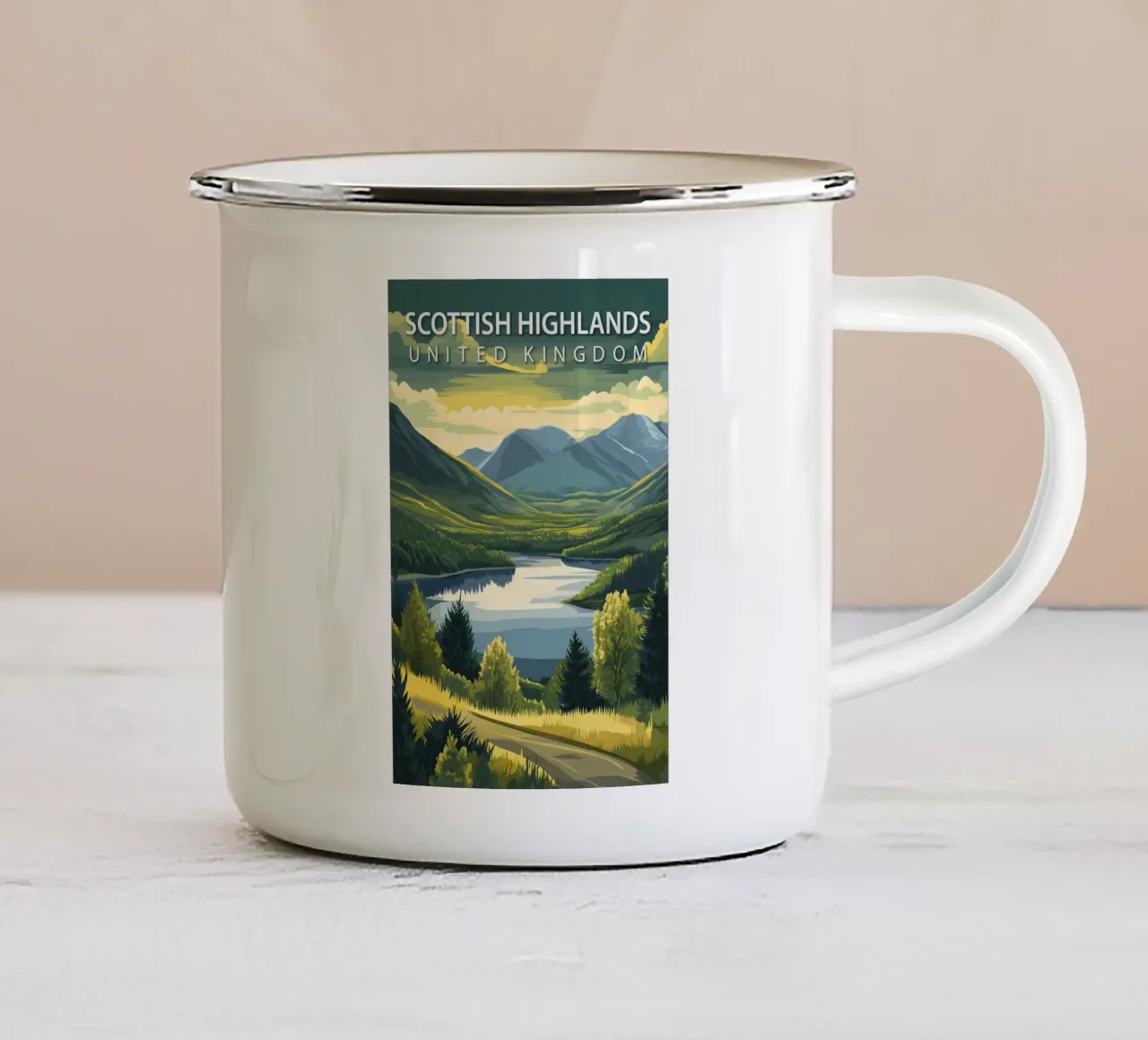 Altopiani scozzesi, Regno Unito tazza in smalto da Wanderlust Vibes