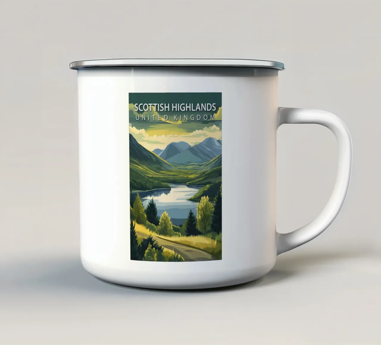 Altopiani scozzesi, Regno Unito tazza in smalto da Wanderlust Vibes