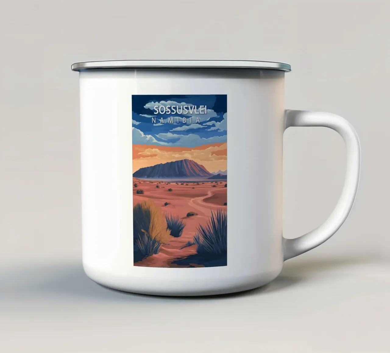 Sossusvlei, Namibia tazza in smalto da Wanderlust Vibes