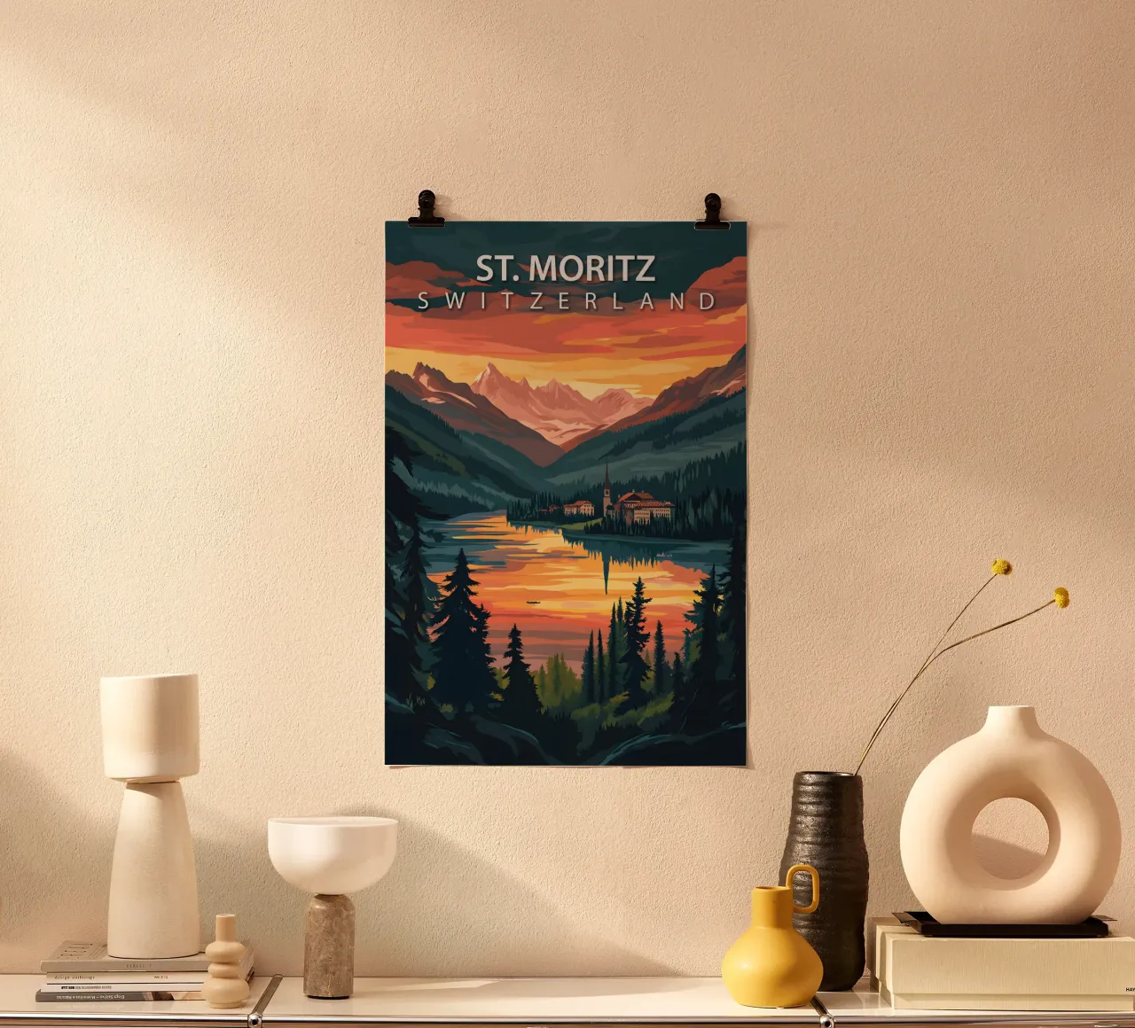 St. Moritz, Schweiz Poster von Wanderlust Vibes