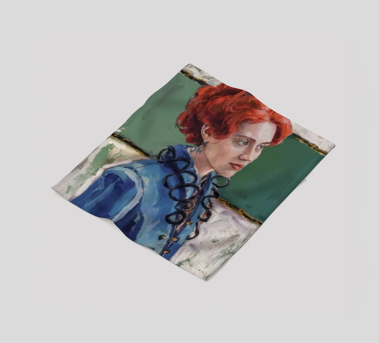 Red Muse Glance fleece blanket by Obisidian Brush