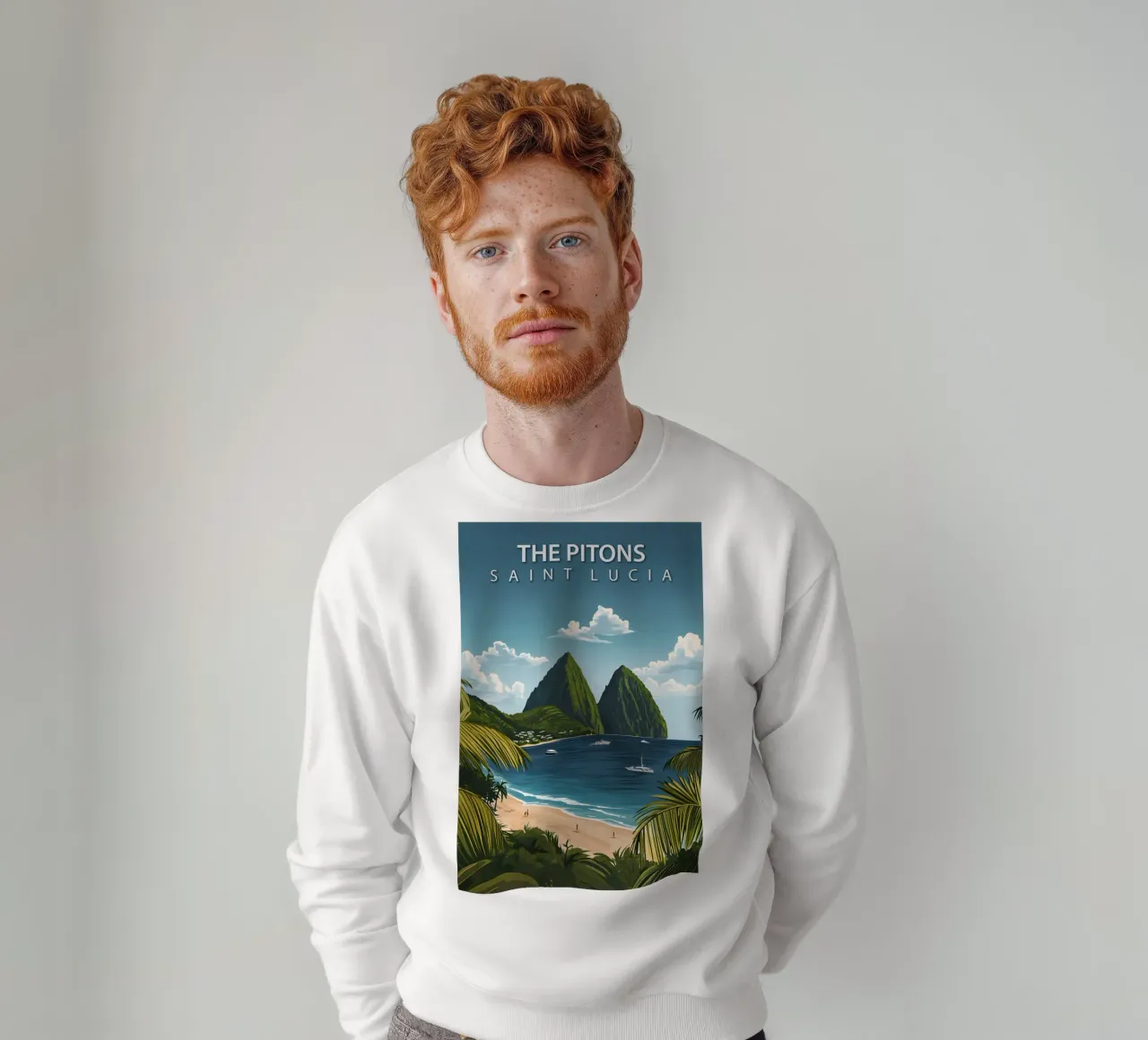 I Pitons, Santa Lucia felpa da Wanderlust Vibes