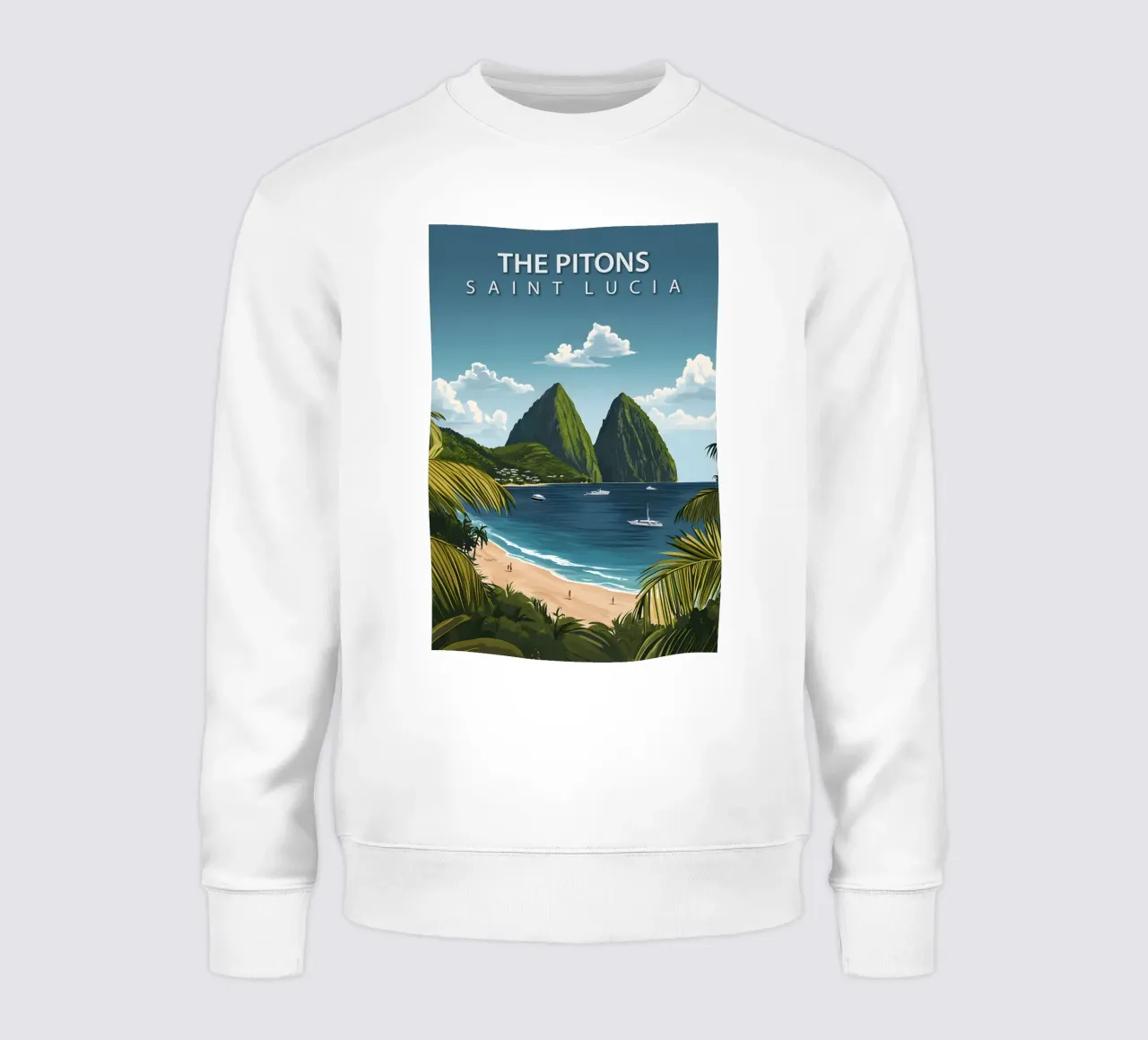 I Pitons, Santa Lucia felpa da Wanderlust Vibes