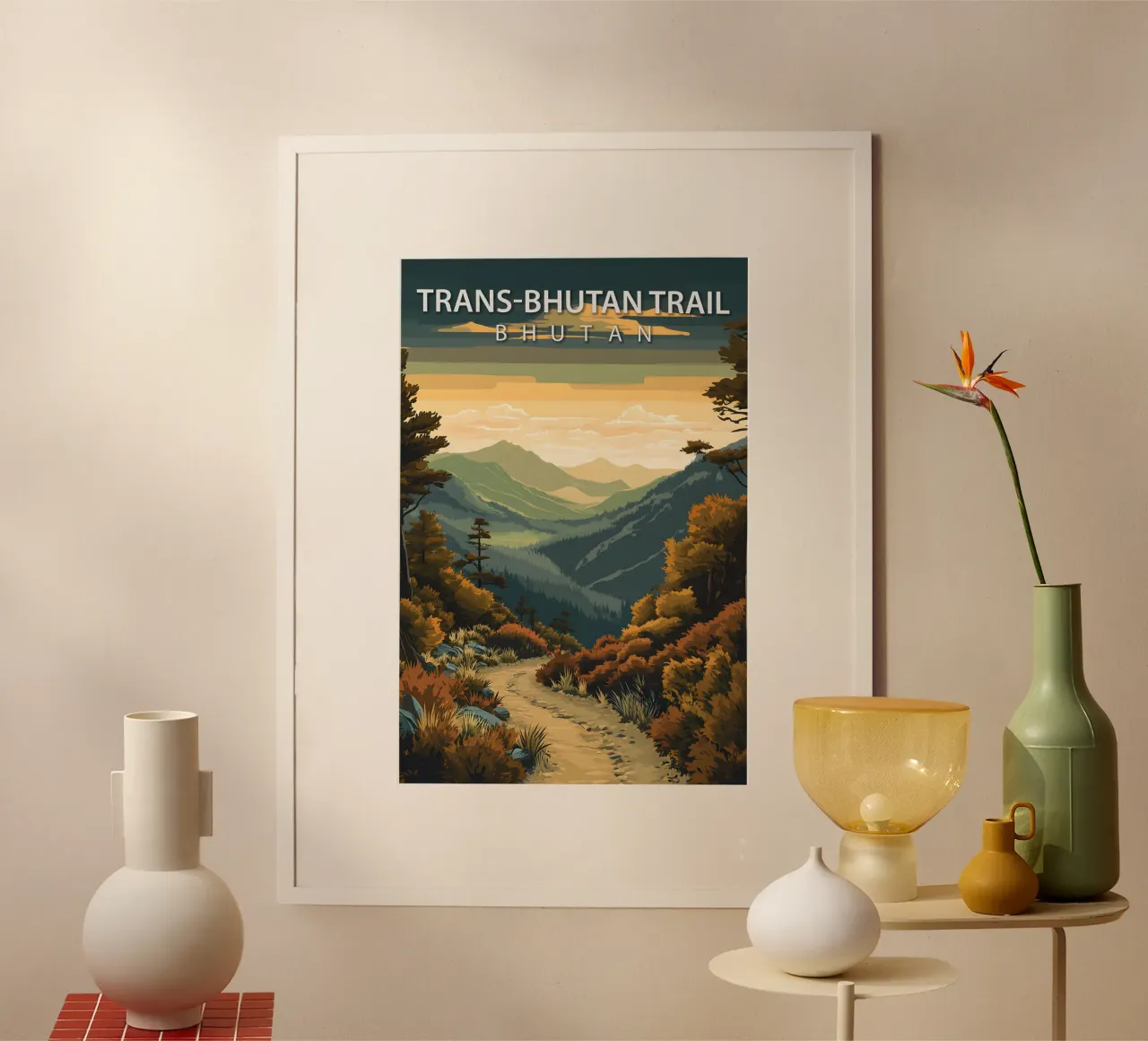 Sentiero Trans-Bhutan, Bhutan poster da Wanderlust Vibes