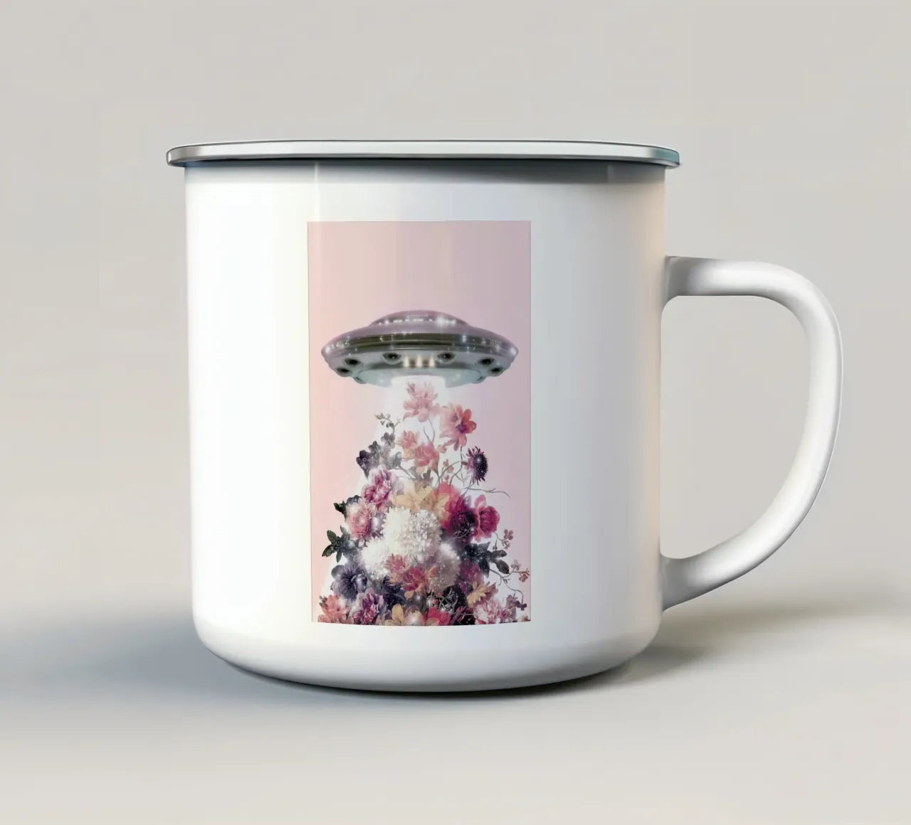Floral Ufo tazza in smalto da Paul Fuentes Design