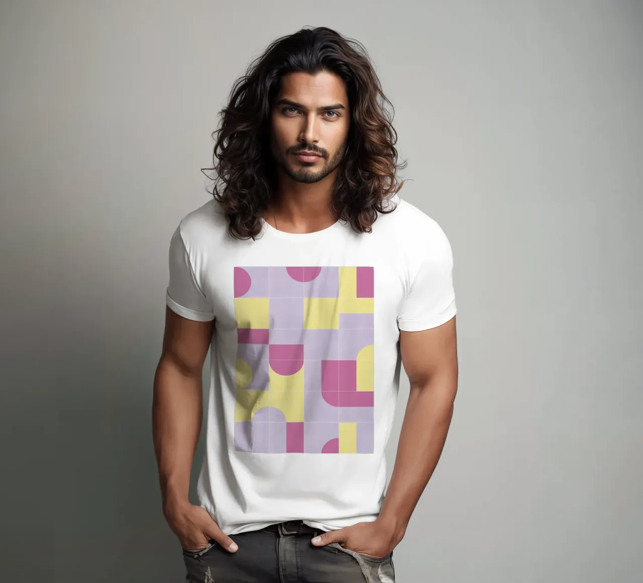 Retro Tiles 08 t-shirt da designdn