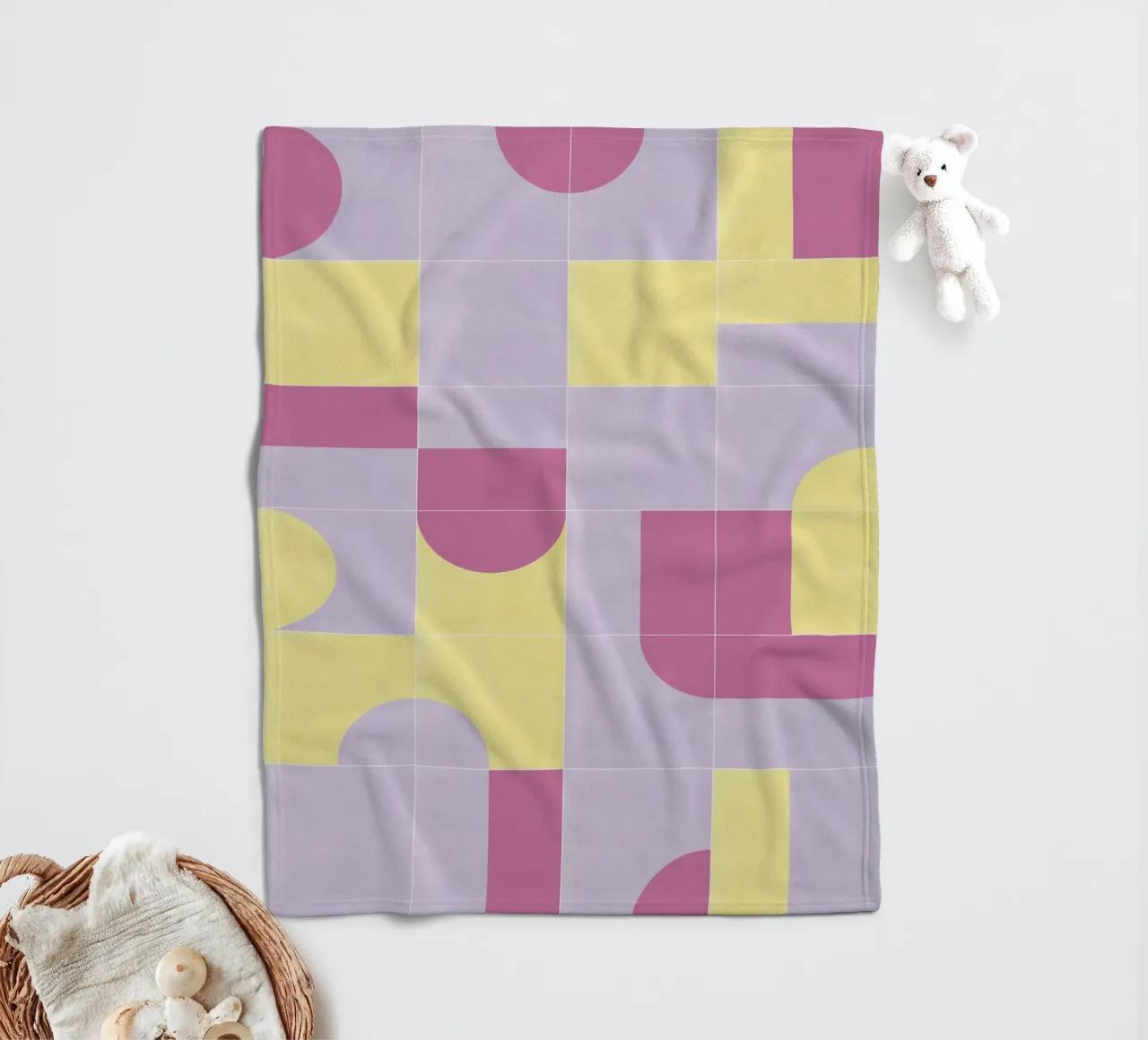 Retro Tiles 08 coperta in pile da designdn