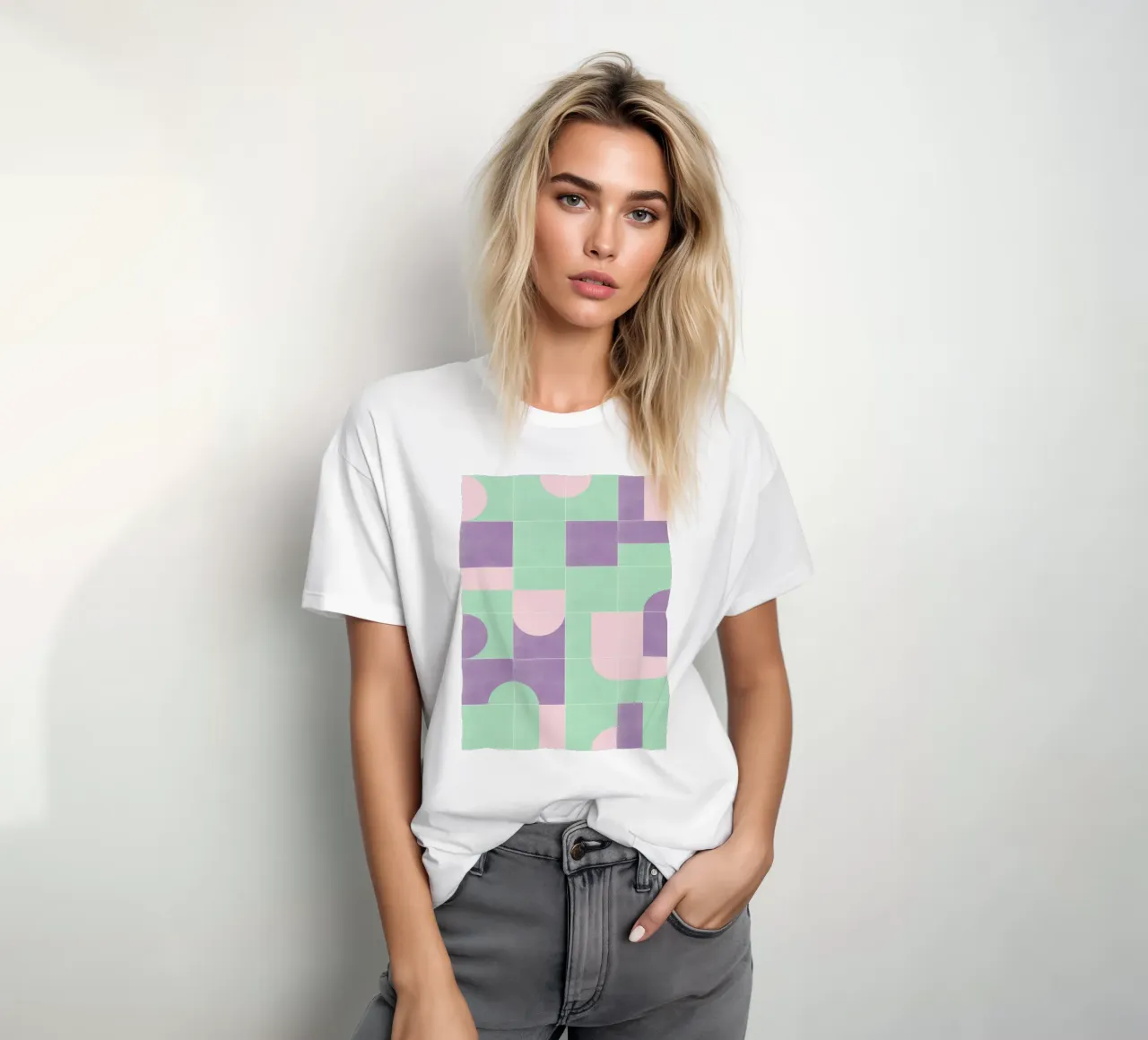 Retro Tiles 09 t-shirt da DesigndN