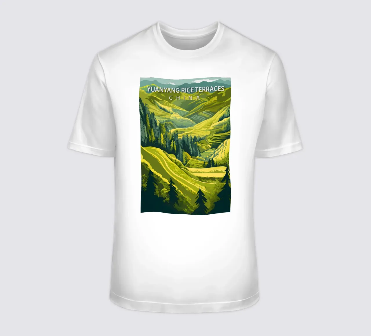 Yuanyang Rice Terraces, China t-shirt by Wanderlust Vibes
