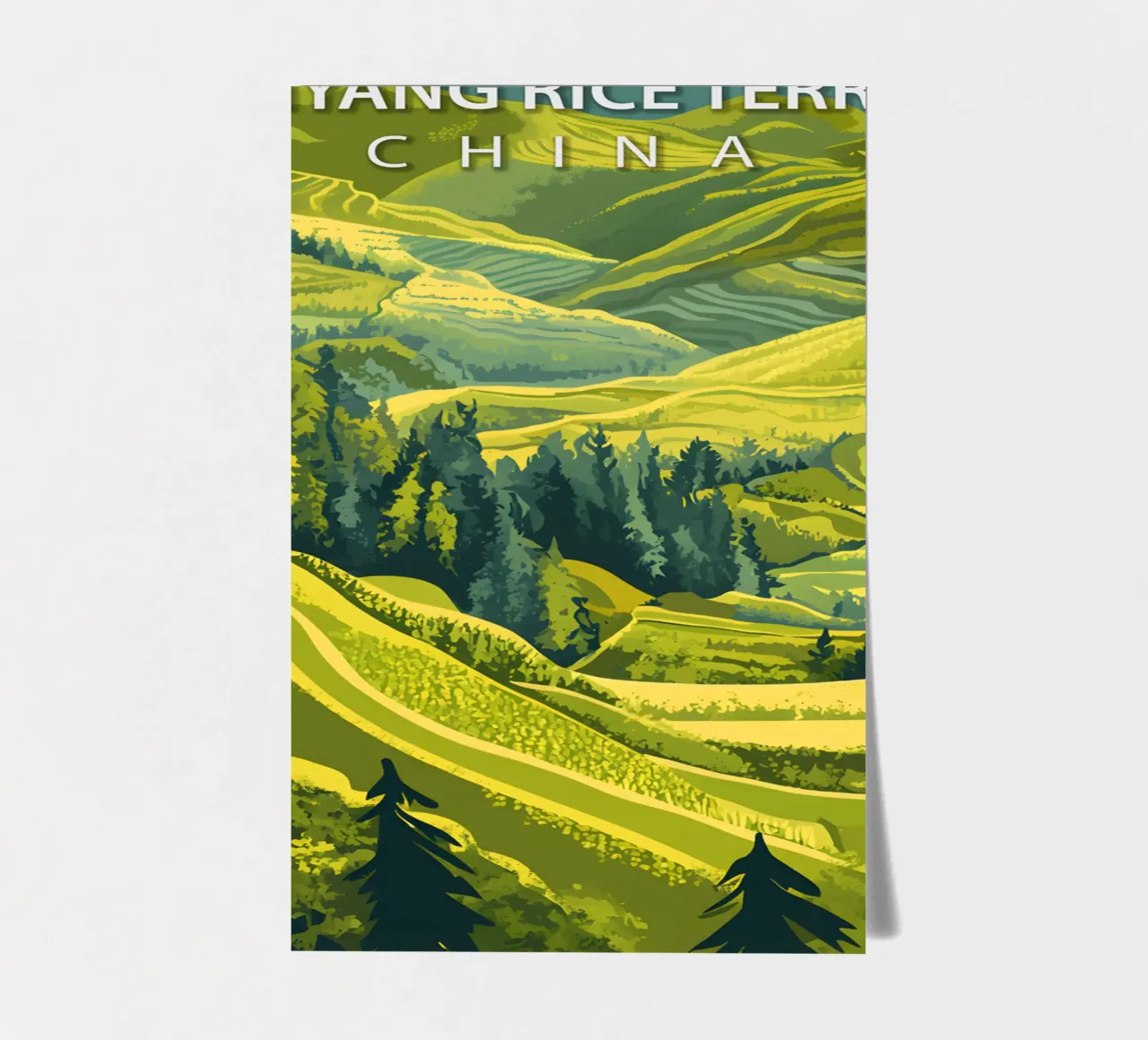 Yuanyang Rice Terraces, China sticker sheet by Wanderlust Vibes