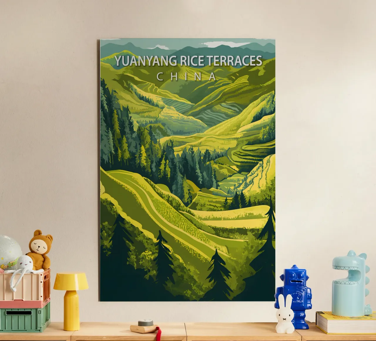 Yuanyang Rice Terraces, China alu-dibond by Wanderlust Vibes