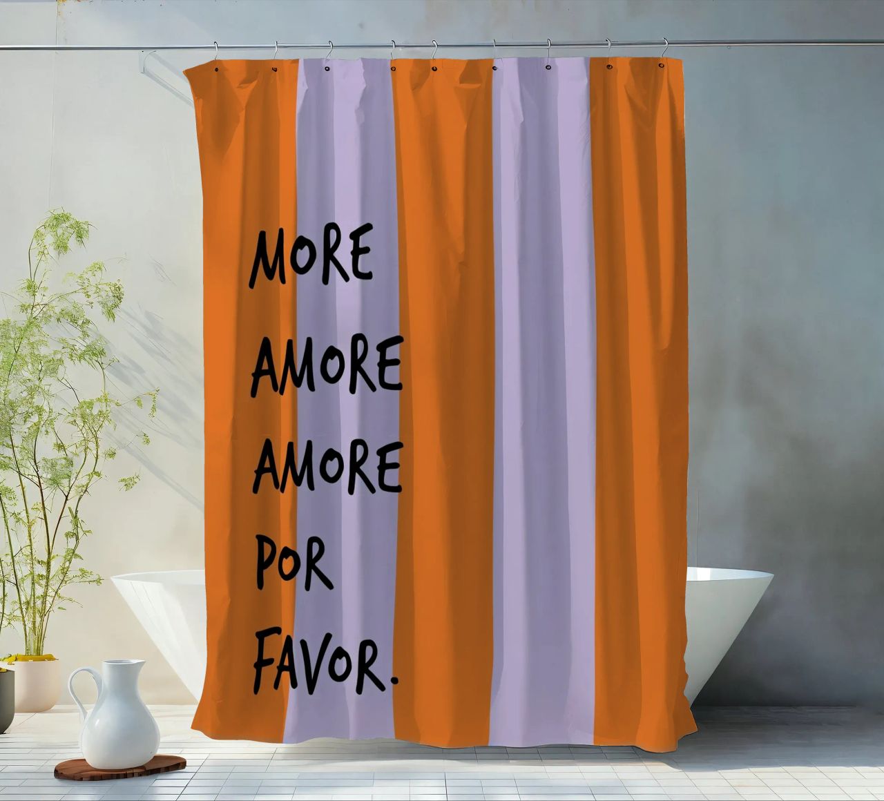 more amore. (mehrere Varianten verfügbar) Duschvorhang von FRICKE DESIGN